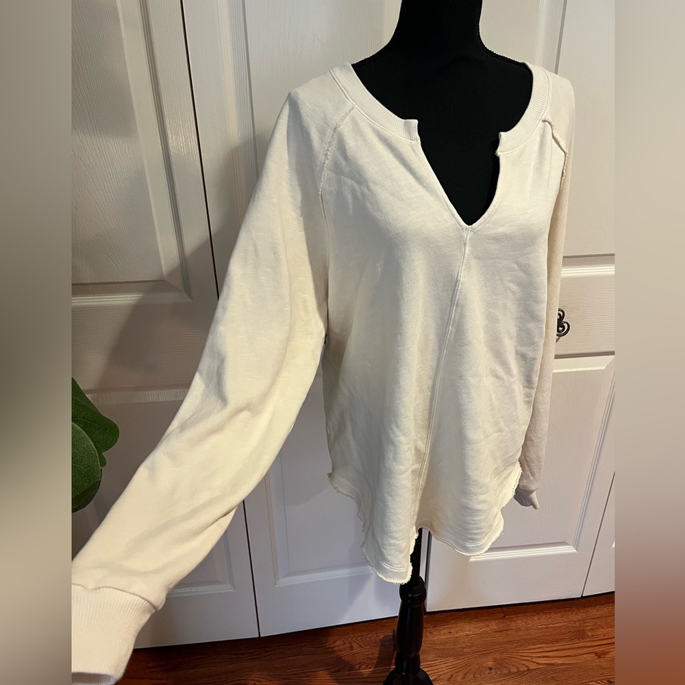 Pilcro Women's Cream Long Sleeve Top